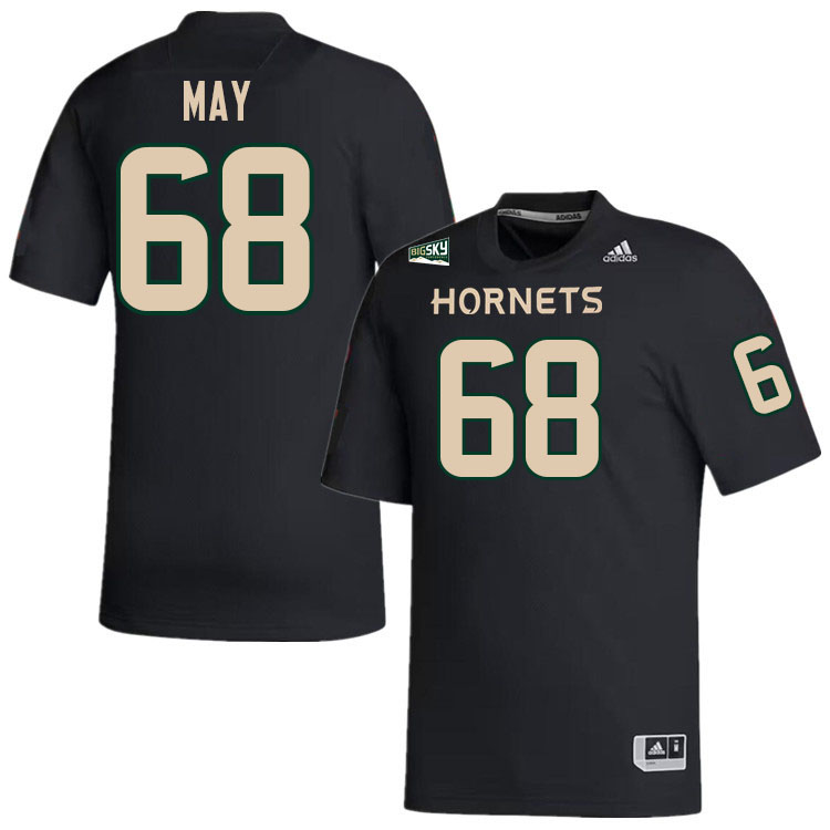 Sacramento State Hornets #68 Davis May College Football Jerseys Stitched Sale-Black